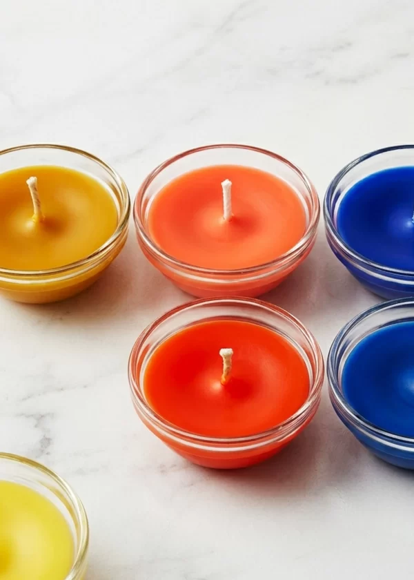 Scented Soy Wax Tea Light Candles in glass case (Pack of 6)