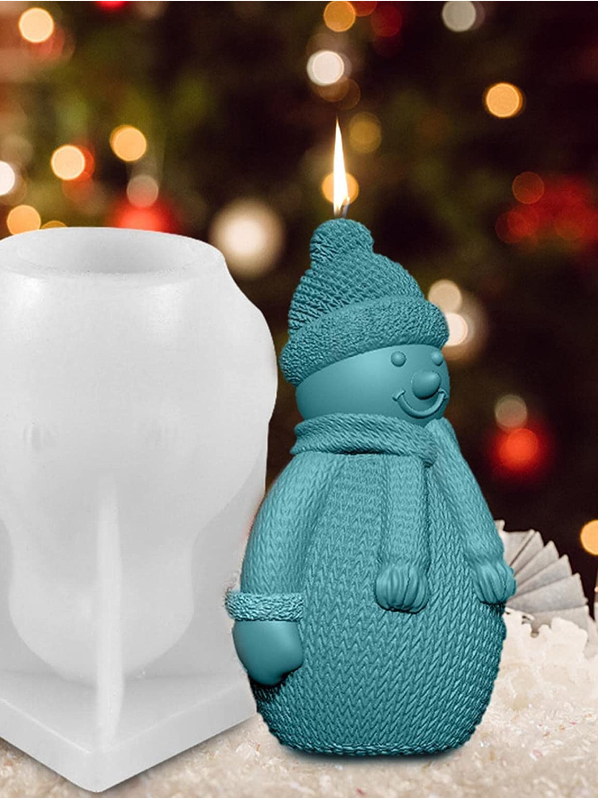 Special Candle 33 scaled Aesthetics Snow man Candle - Set of 2