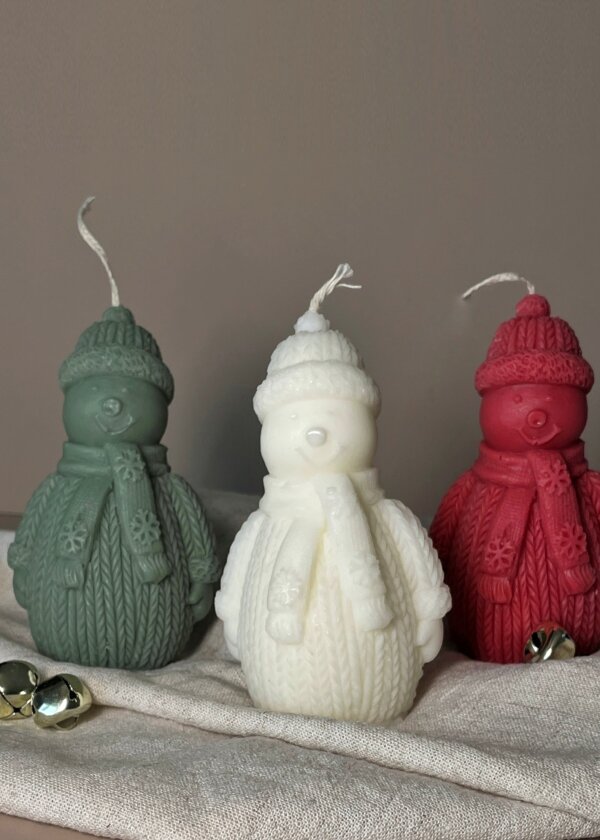 Aesthetics Snow man Candle - Set of 2