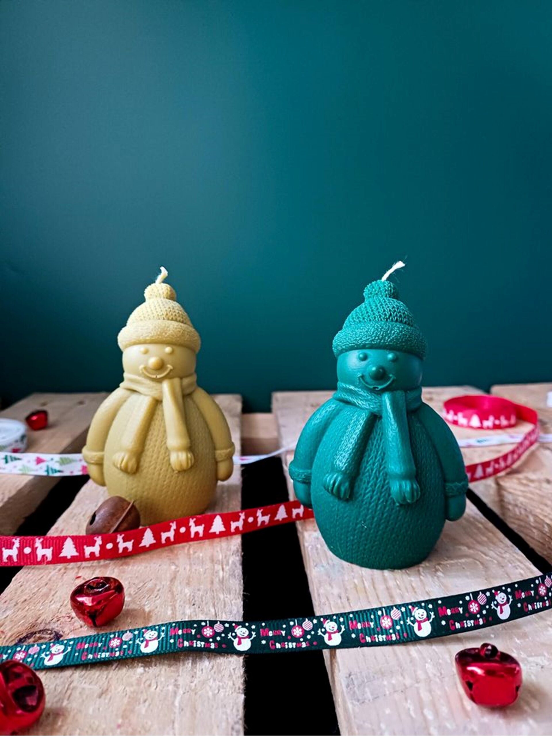 Special Candle 36 scaled Aesthetics Snow man Candle - Set of 2