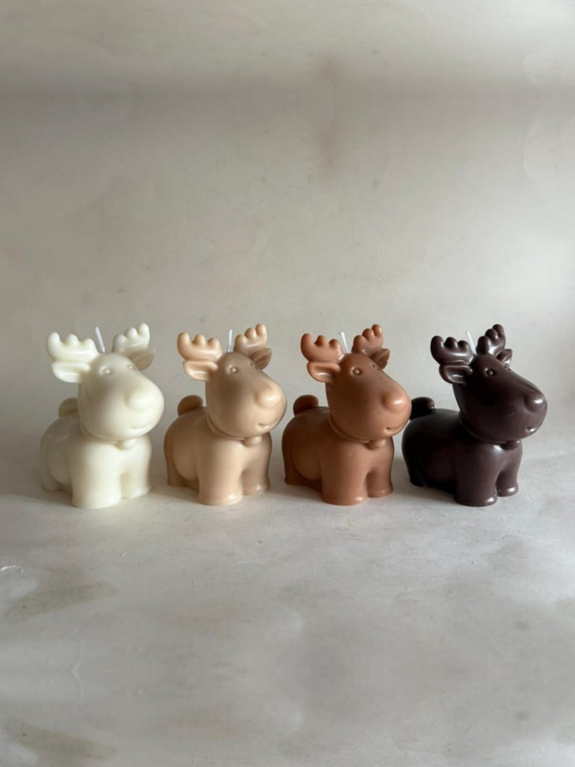 Special Candle 46 Aesthetics 3d Reindeer Candle - Set of 2