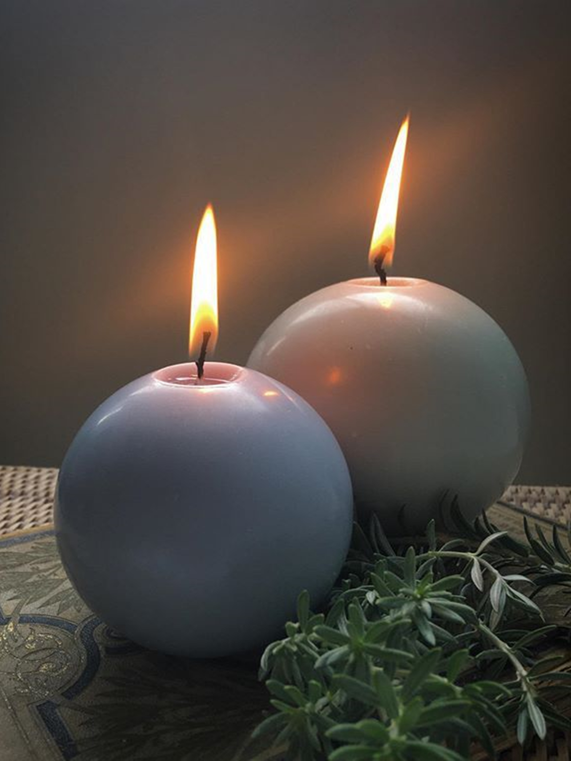 Special Candle 49 Sphere shaped, scented soy wax candle - Pack of 2