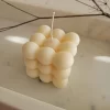 Special Candle 51 Bubble cube shaped, scented soy wax candle - Pack of 2