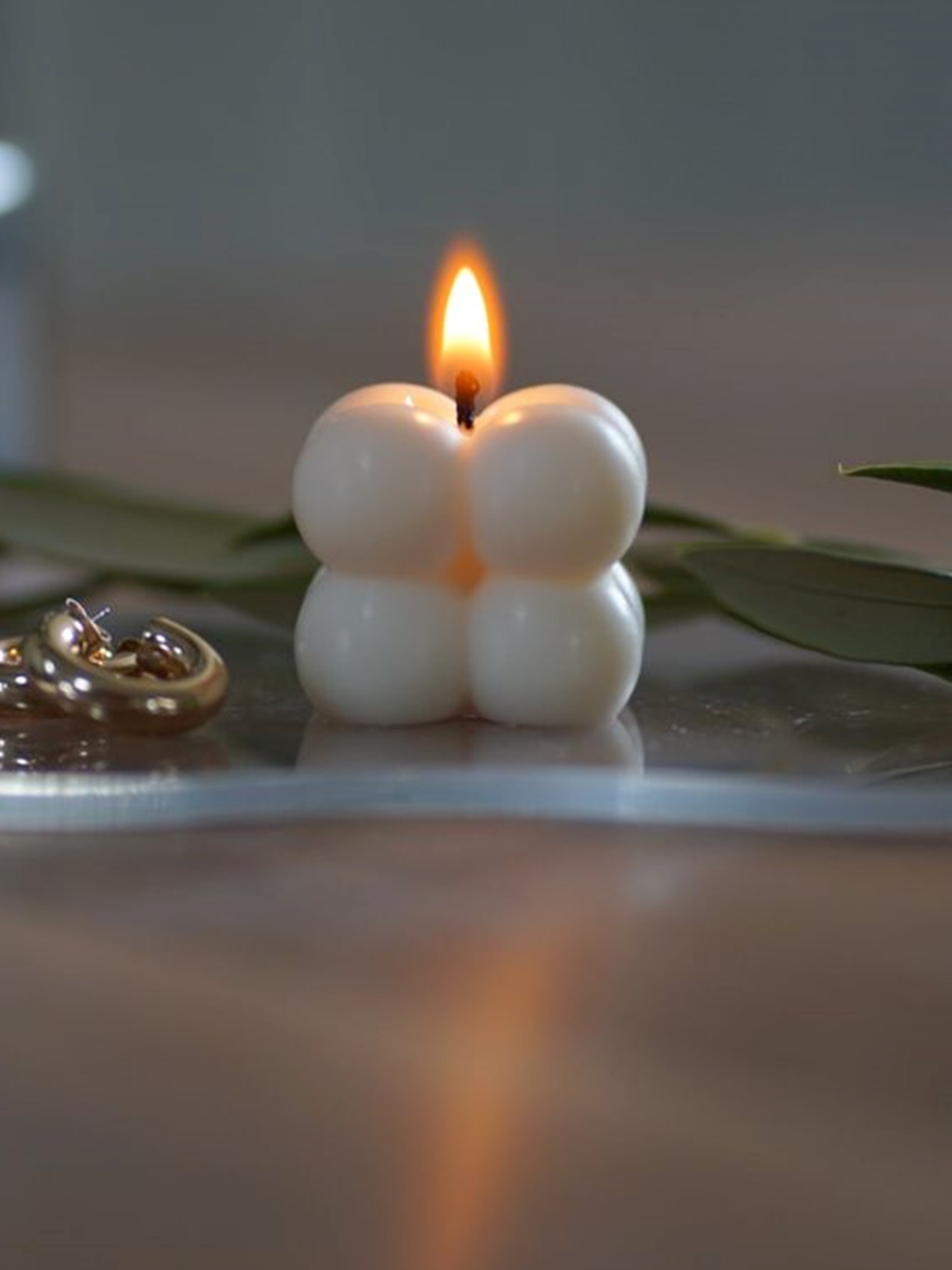 Special Candle (57) Special Candle 57 Small Bubble shaped, scented soy wax candle - Pack of 2