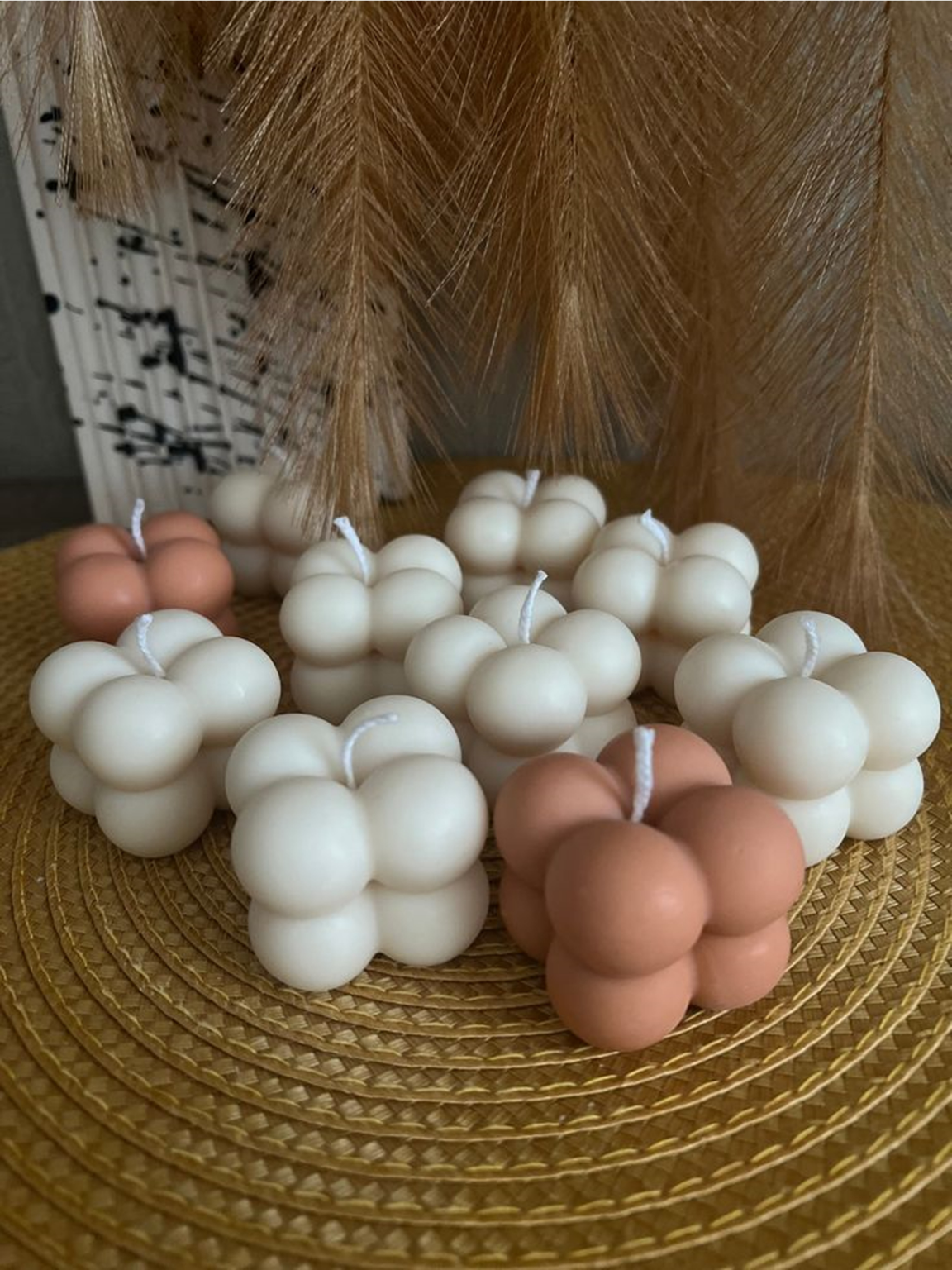 Special Candle (60) Special Candle 60 Small Bubble shaped, scented soy wax candle - Pack of 2