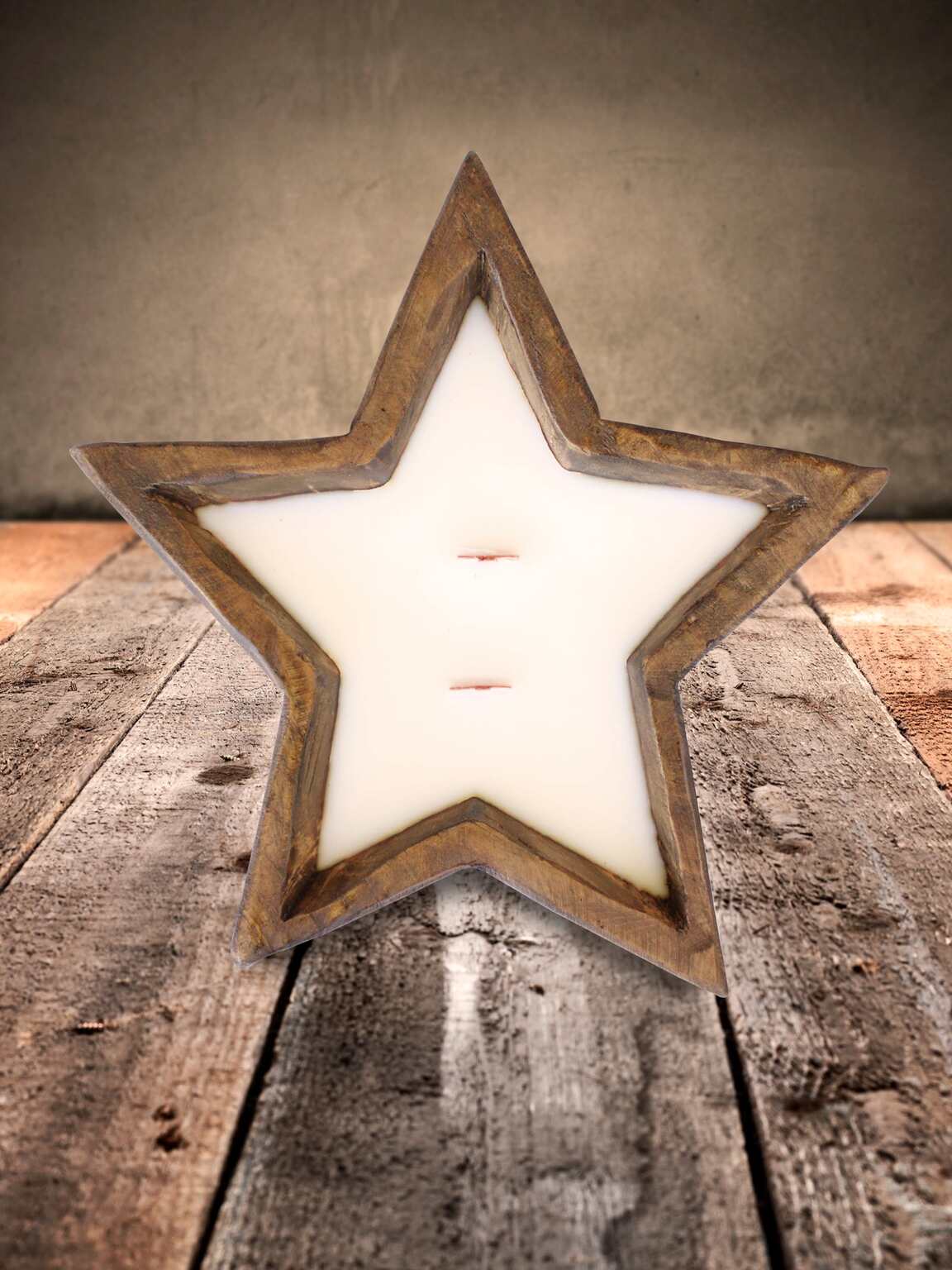 Special Candles Wooden Collection 12 Aesthetics Christmas Star Wooden Dough Bowl Candle