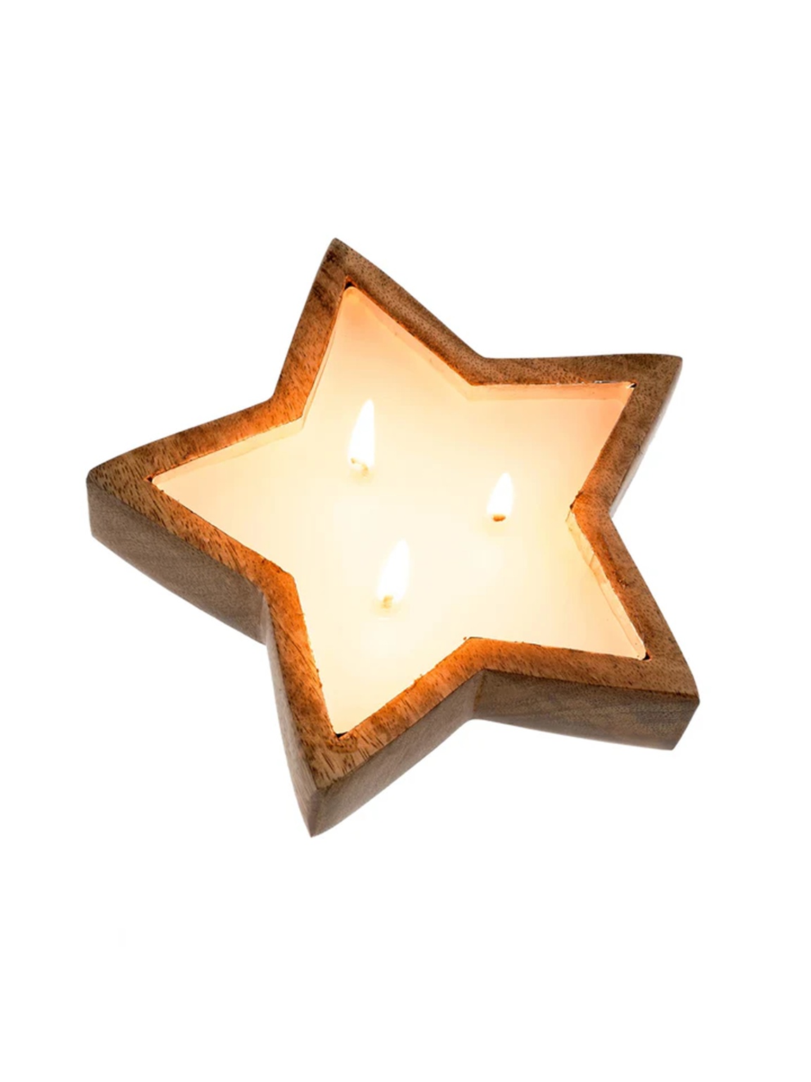 Special Candles Wooden Collection 13 Aesthetics Christmas Star Wooden Dough Bowl Candle