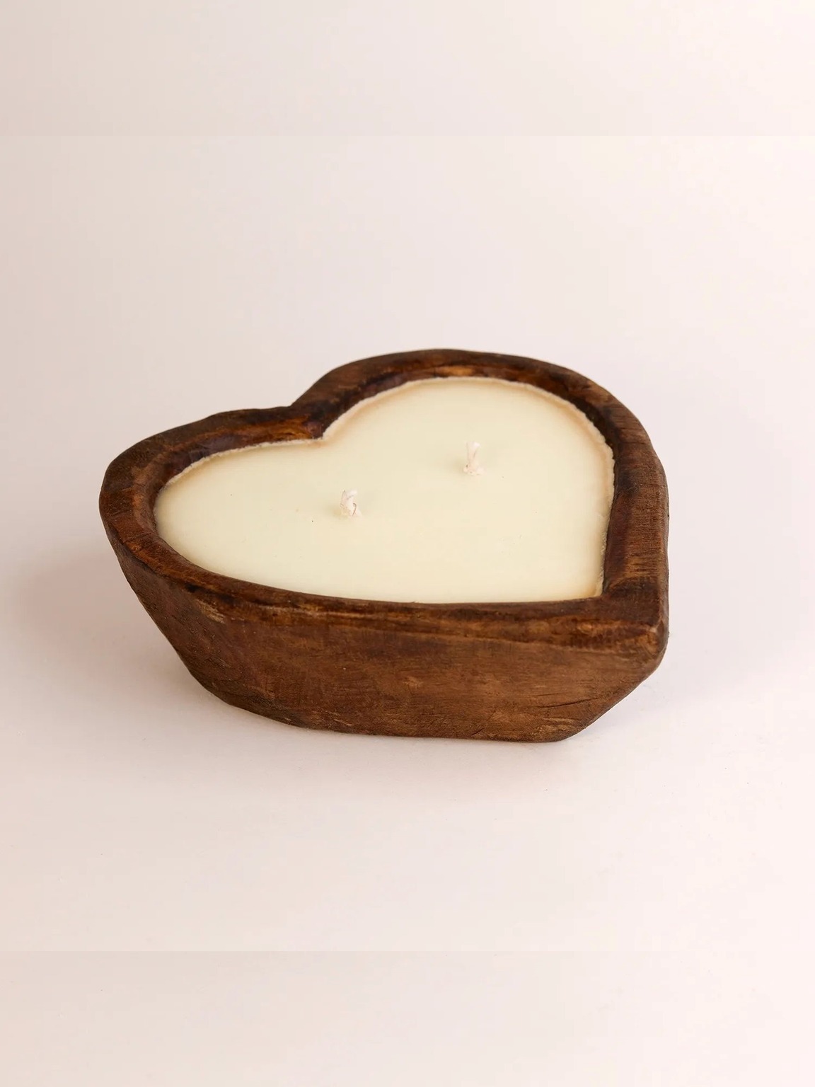 Special Candles Wooden Collection 16 Aesthetics Christmas Heart Wooden Dough Bowl Candle