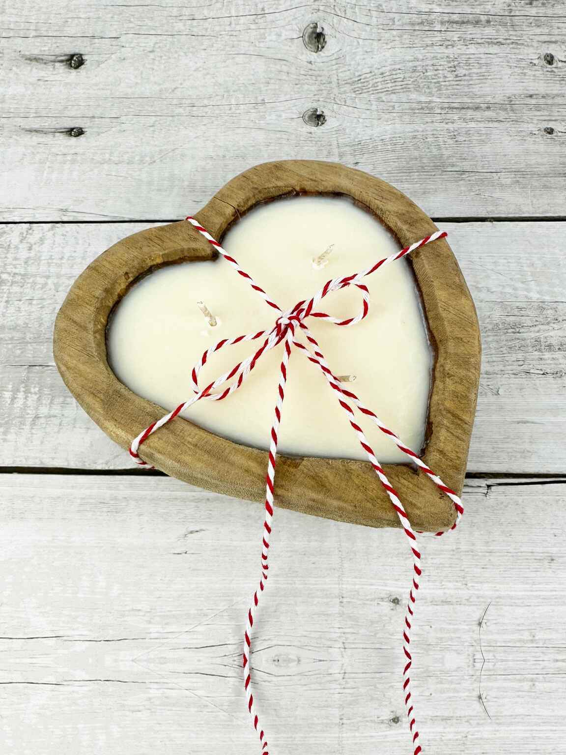 Special Candles Wooden Collection 17 Aesthetics Christmas Heart Wooden Dough Bowl Candle