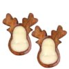 Special Candles Wooden Collection 2 Aesthetics Reindeer Wooden Dough Bowl Candle