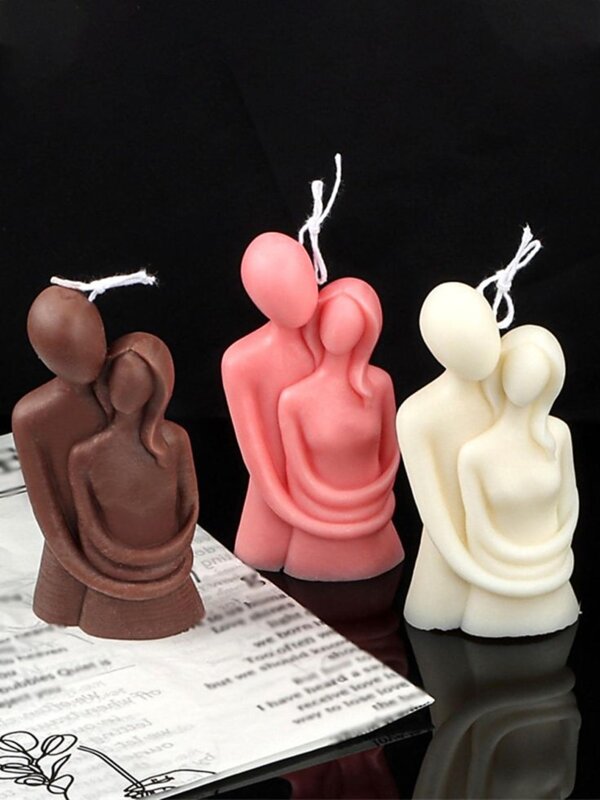 Slide1 1 scaled Love Couple shaped, scented soy wax candle
