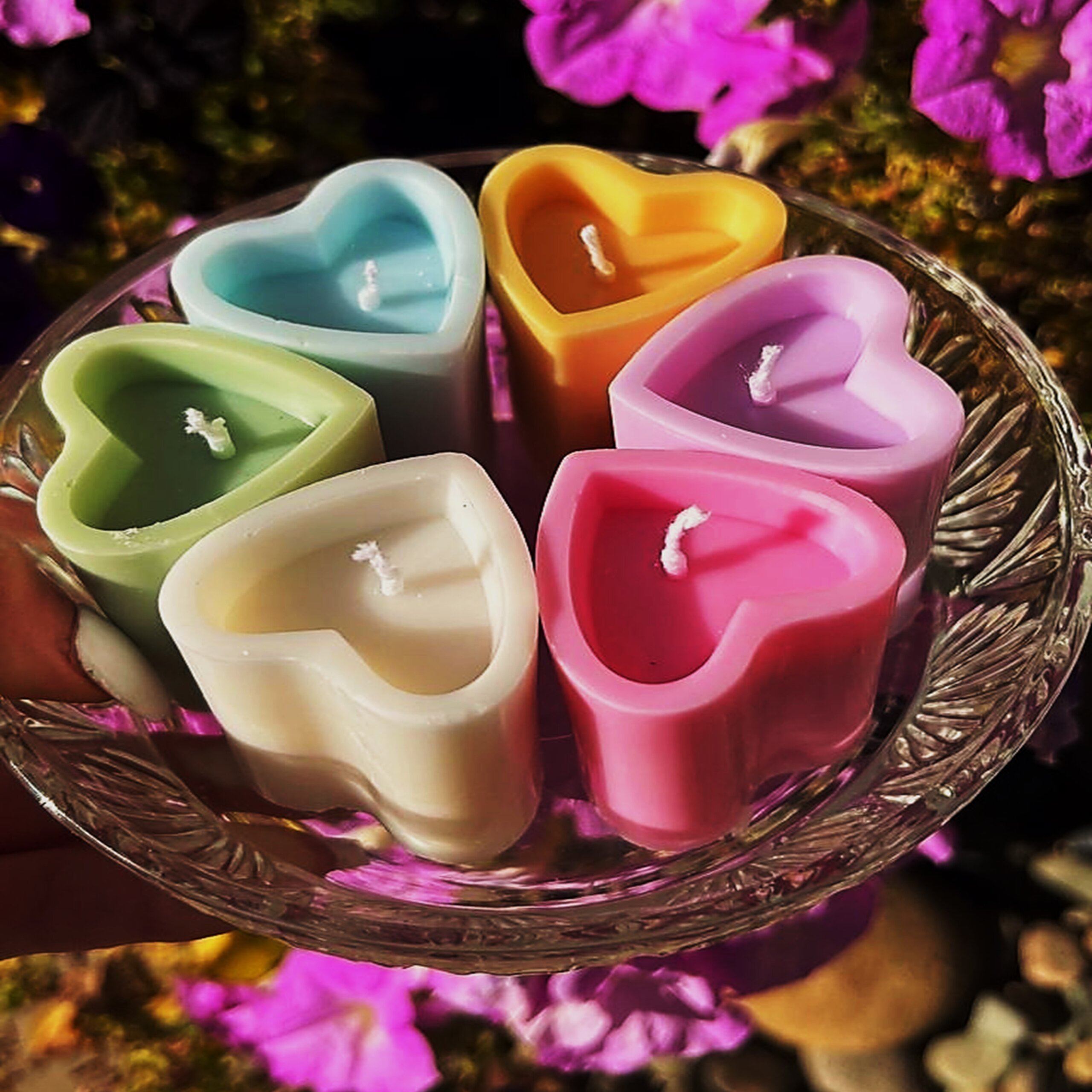 Slide4 scaled Tall Heart shaped, scented soy wax candle