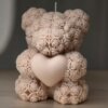 Slide6 Aesthetics Rosy Teddy with heart Candle