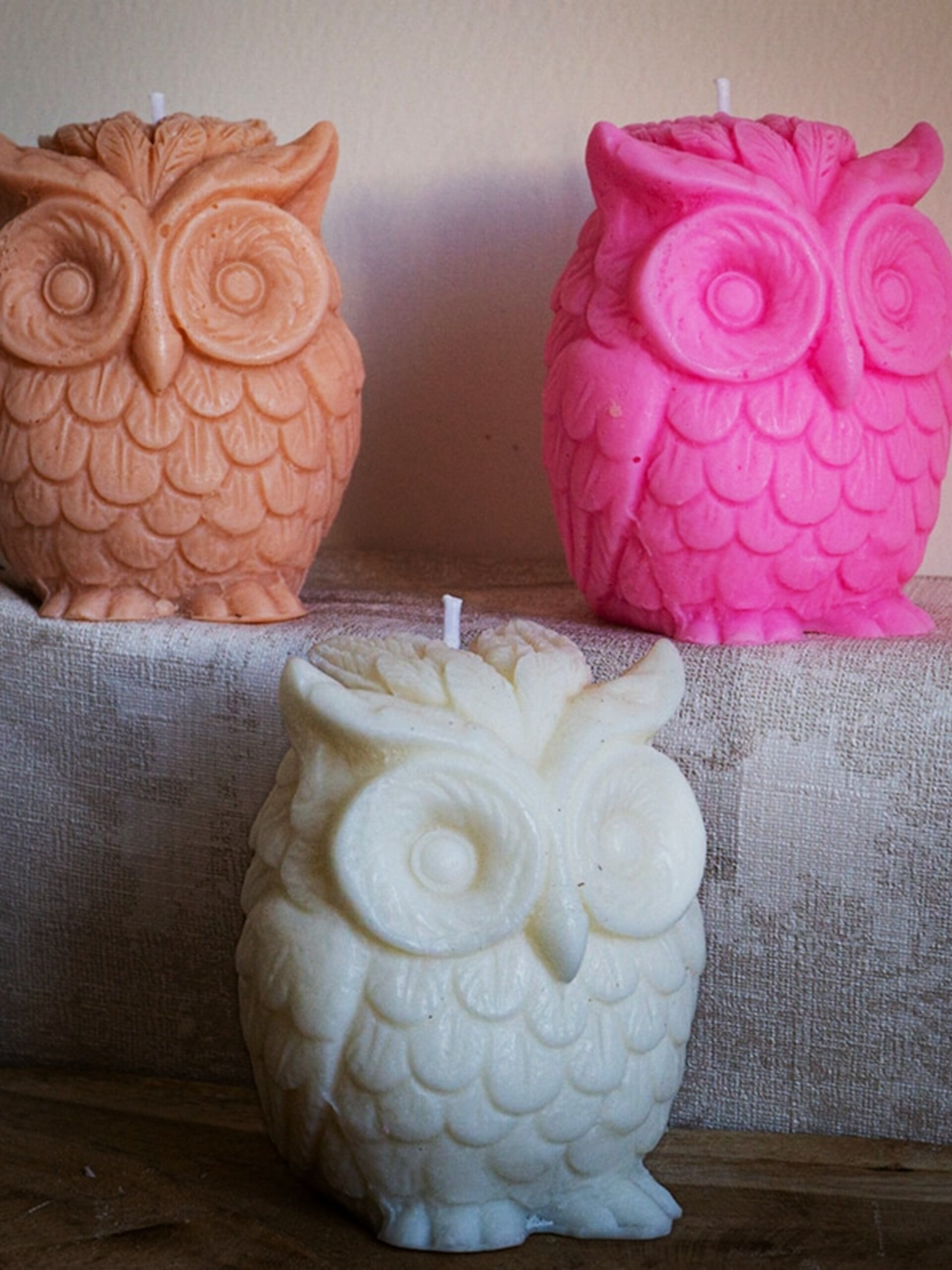 Healing Candle 6 scaled Owl Figurine Candle