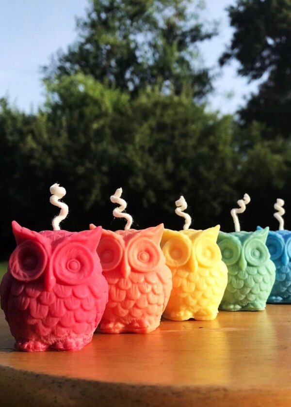 Owl Figurine Candle