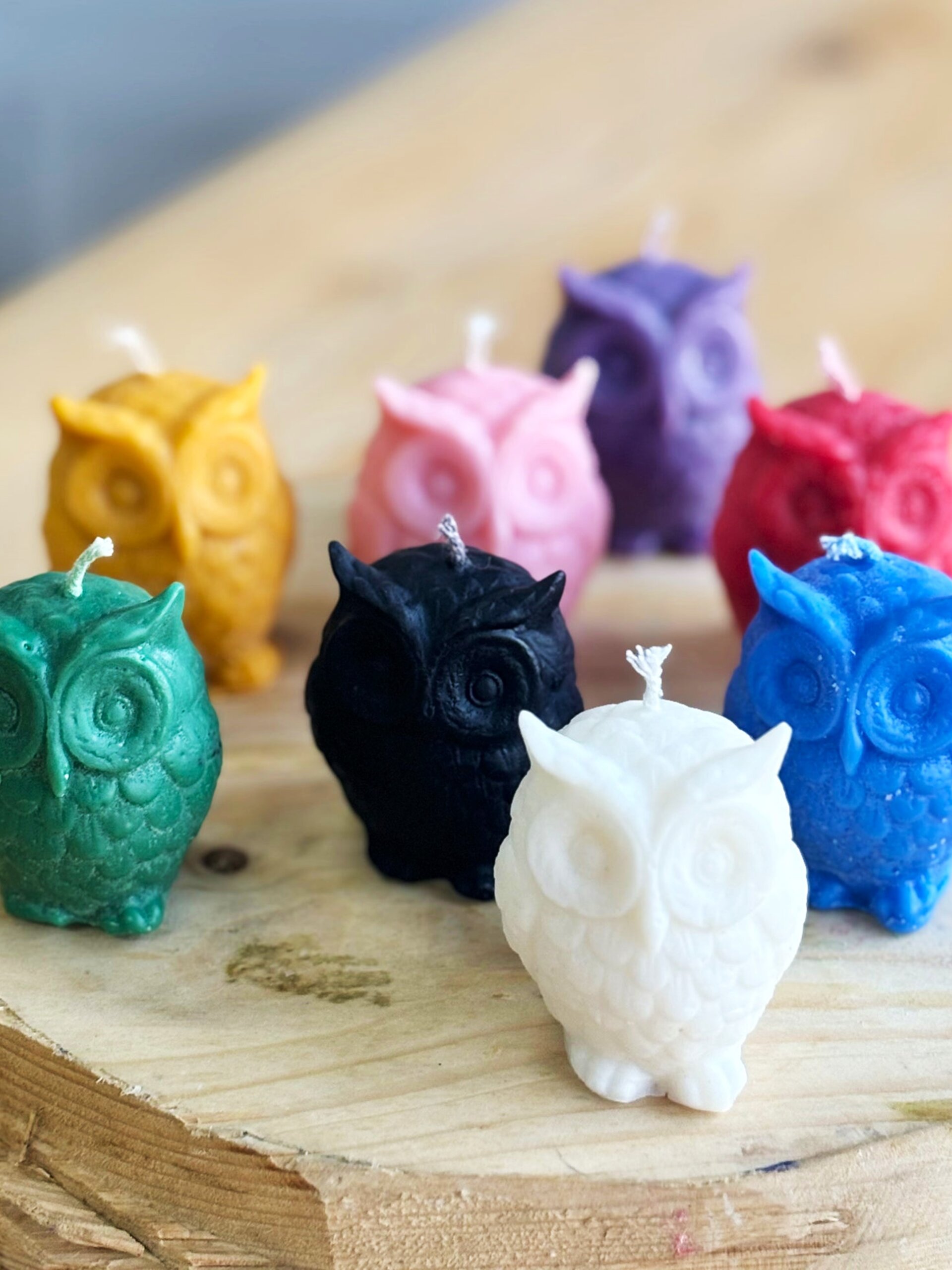 Healing Candle 8 scaled Owl Figurine Candle