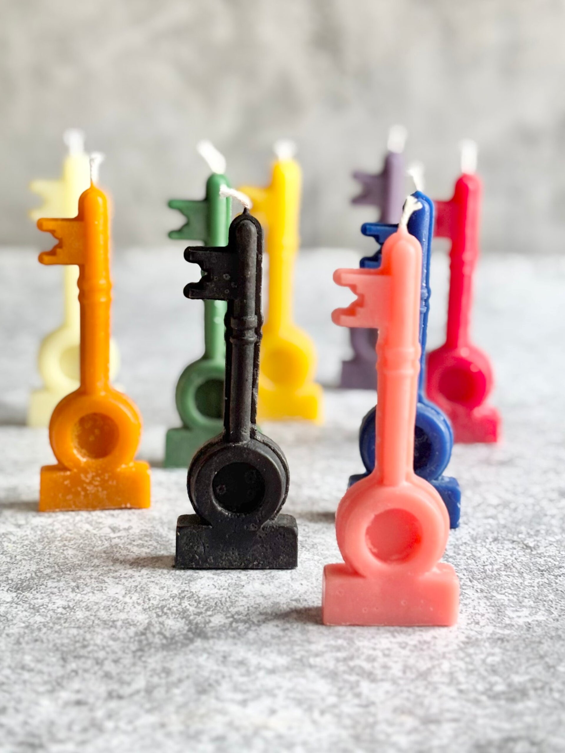 Healing Candle 9 scaled Key shaped, scented soy wax healing candle