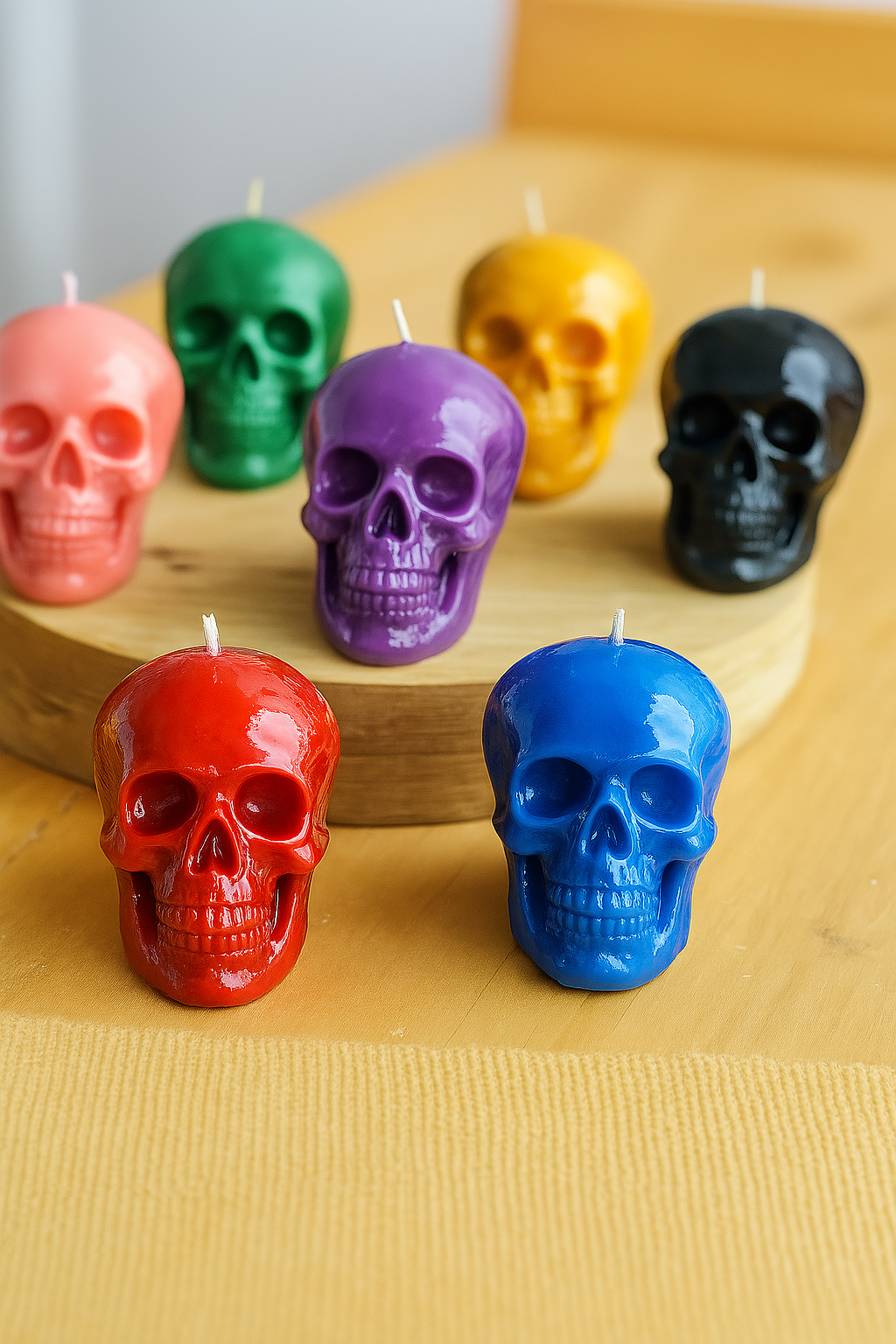 SKULL 3 Skull Figurine Candle