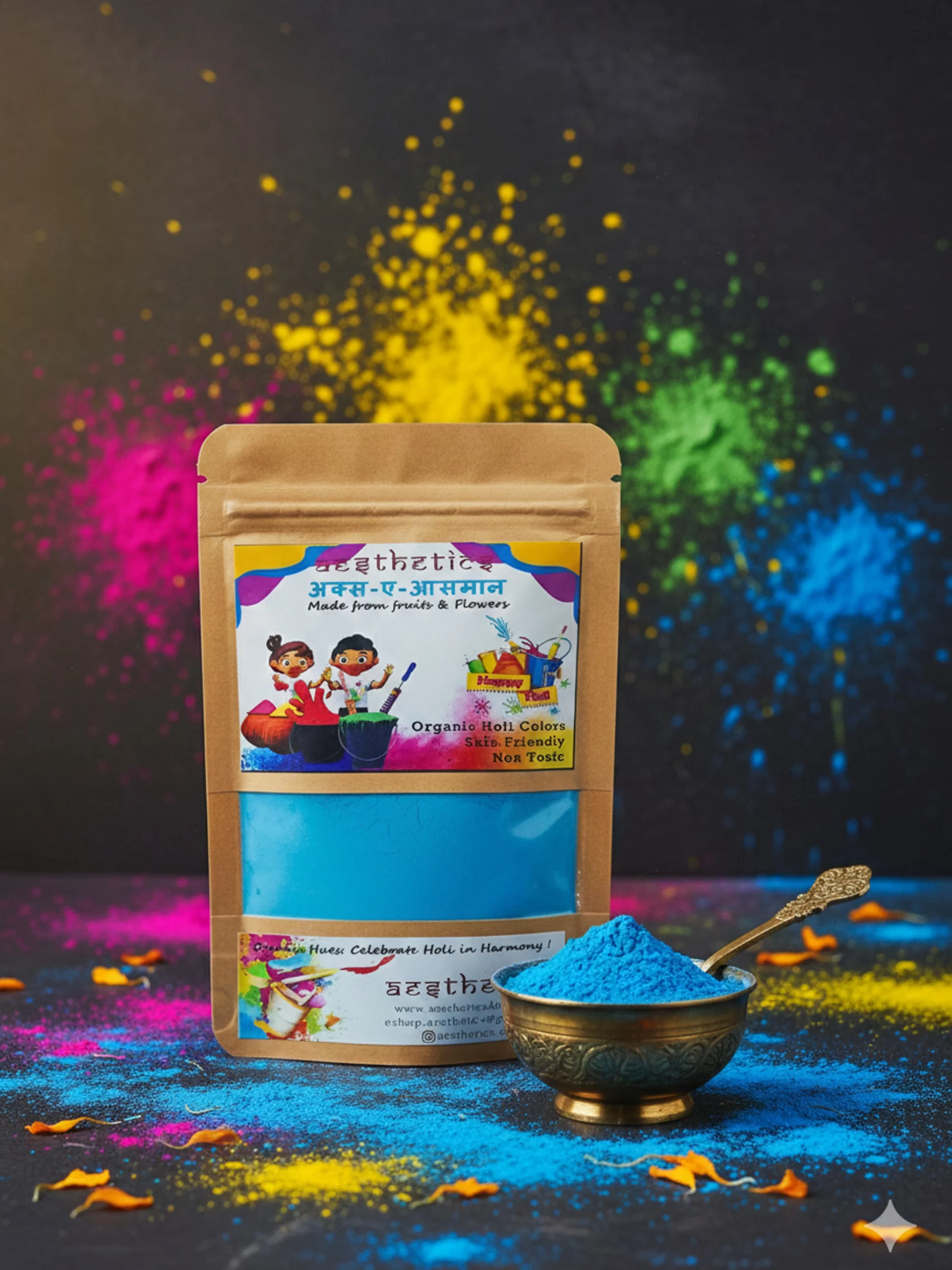 blue Organic Holi Color