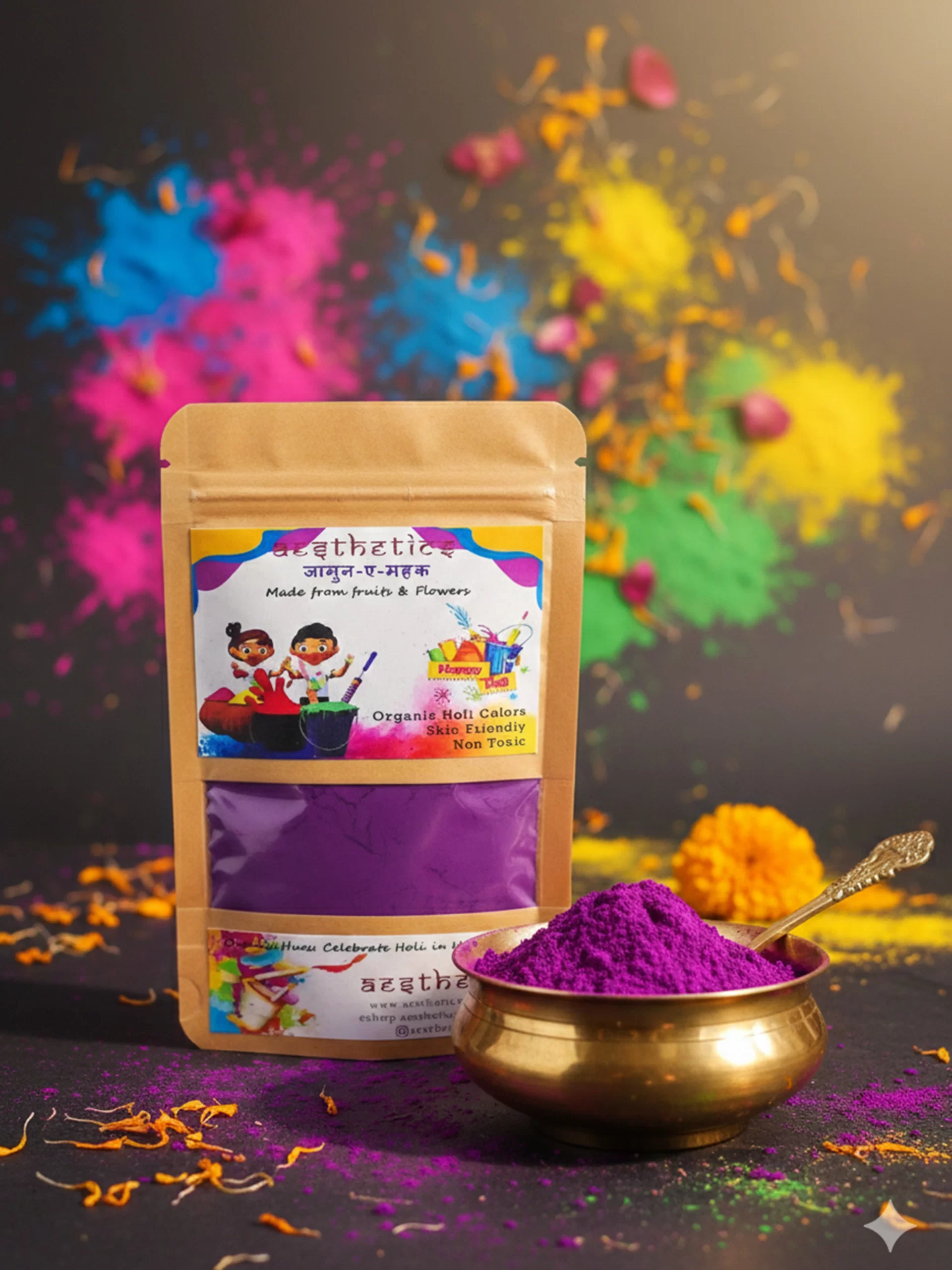 purple purple Organic Holi Color