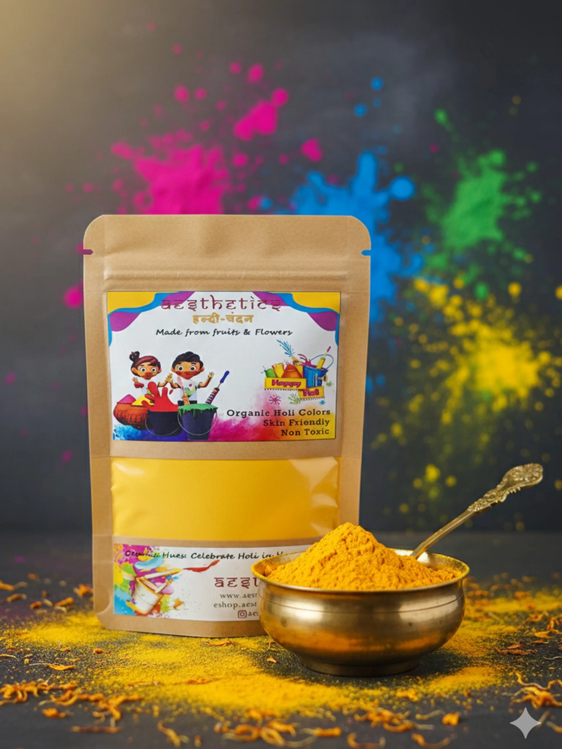 yellow yellow Organic Holi Color