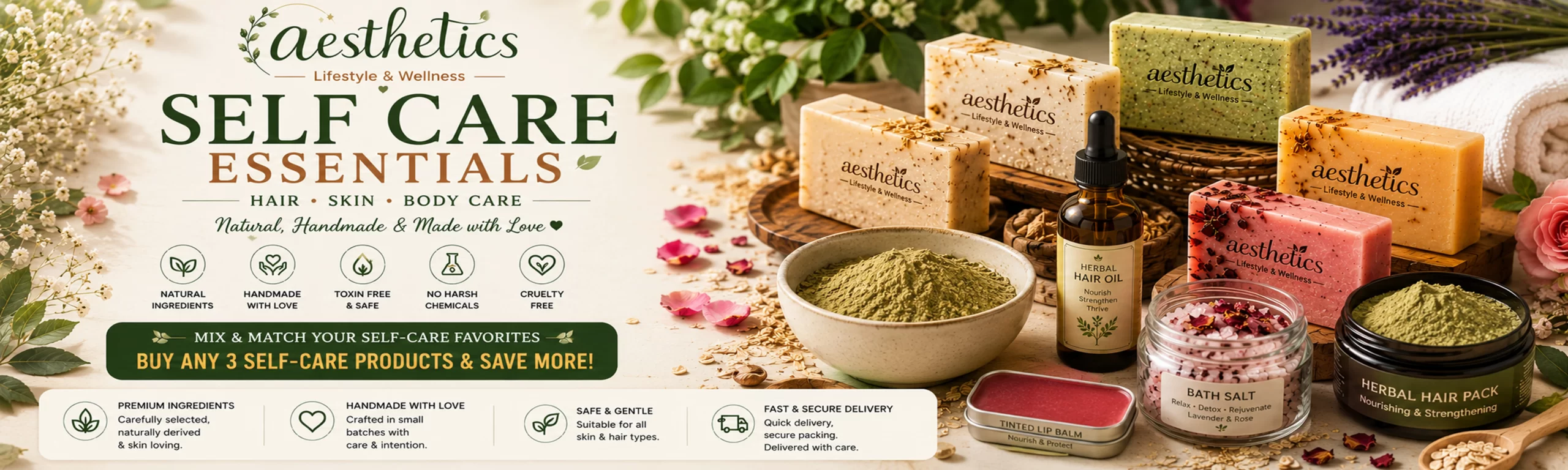 1 new skin care banner Self Care Essentials
