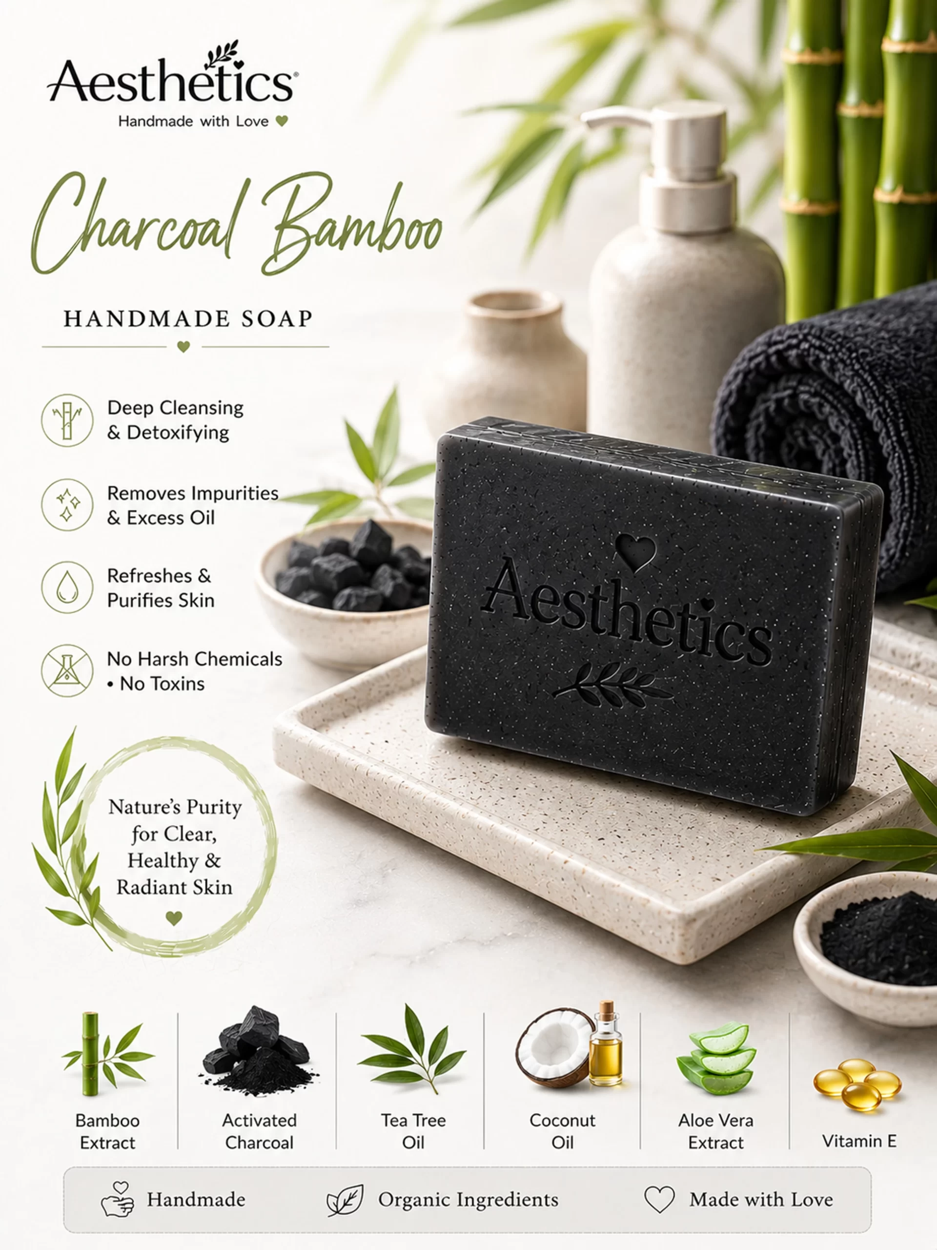 charcoal bamboo Charcoal Bamboo Soap