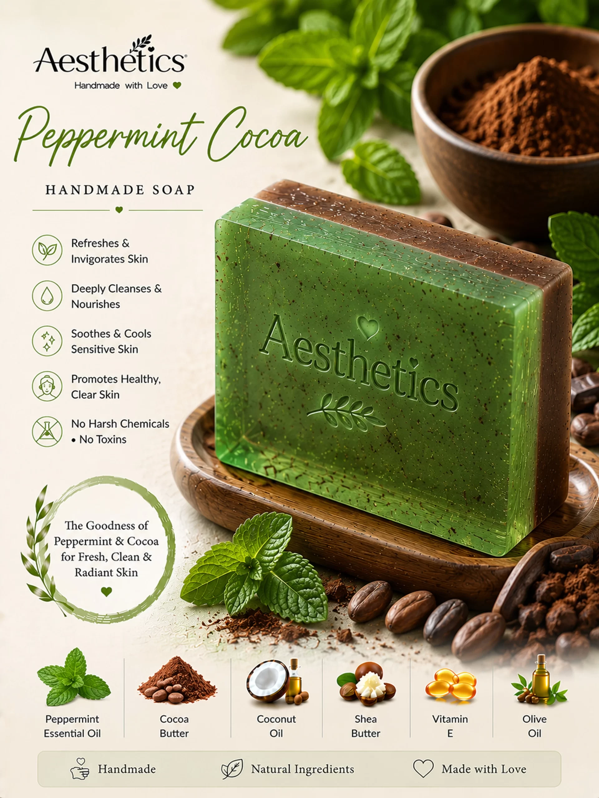 peppermint cocoa Peppermint Cocoa Soap