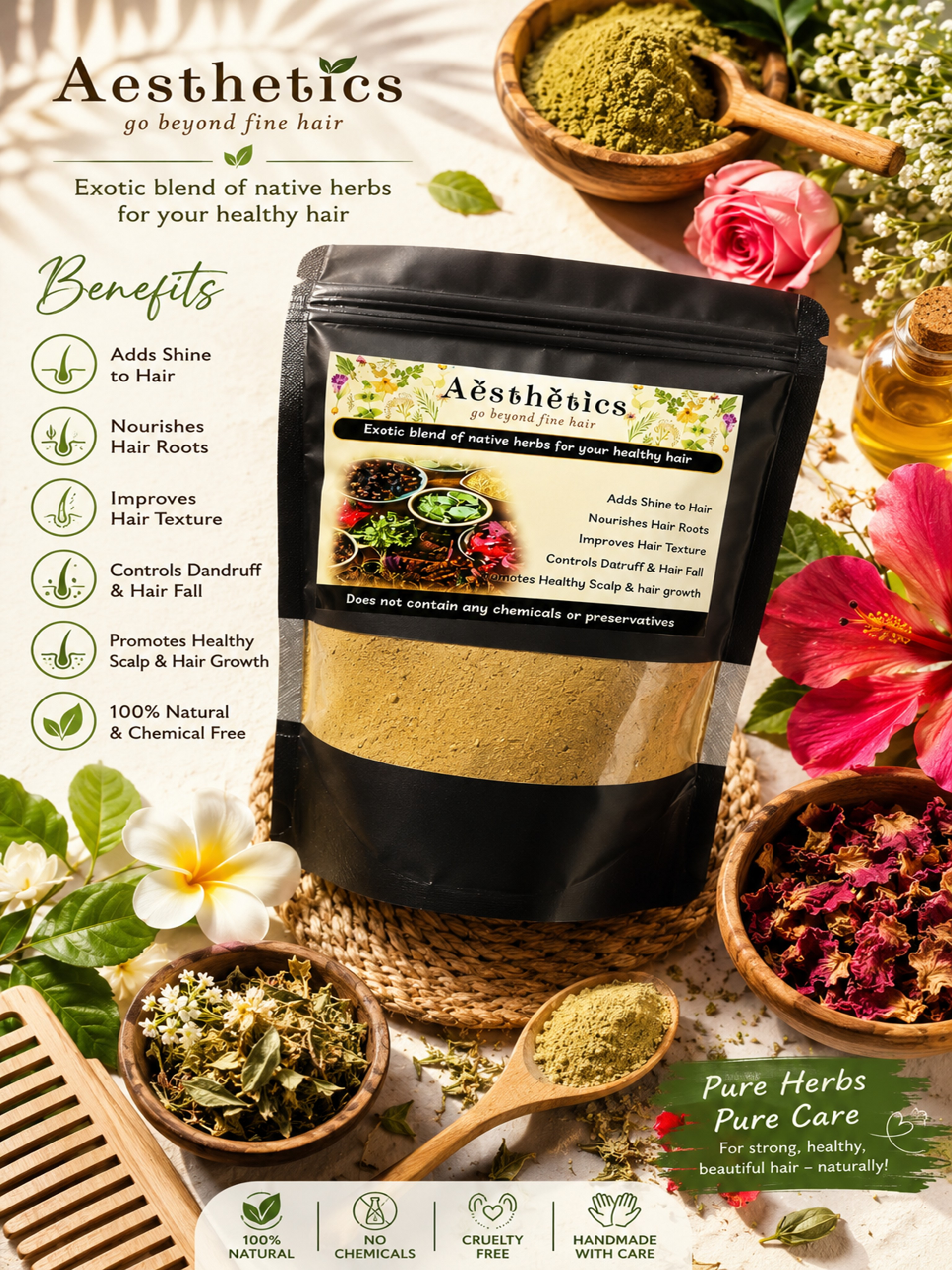 Home 18 Herbal Hair pack